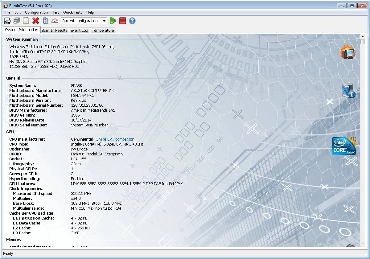 Как пользоваться PassMark BurnInTest Pro 8.1 Build 1020