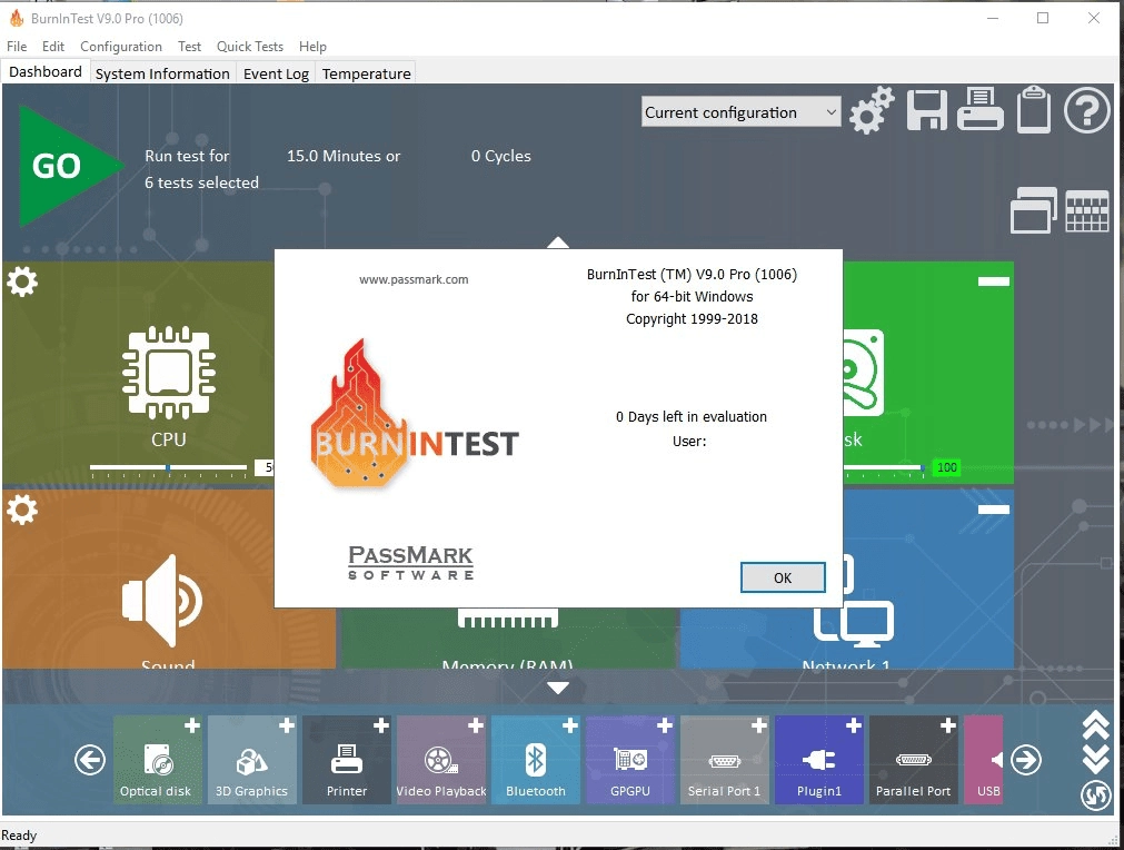 Как пользоваться PassMark BurnInTest Pro Pro 9.0 Build 1006