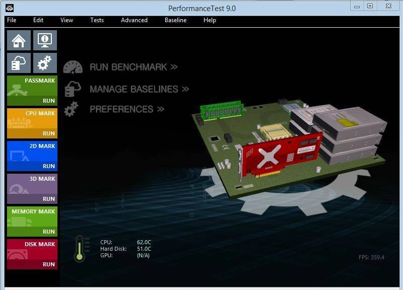Как пользоваться PassMark PerformanceTest 9.0 Build 1016