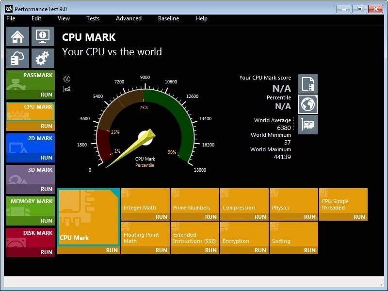 Как пользоваться PassMark PerformanceTest 9.0 Build 1035 RePack by elchupacabra