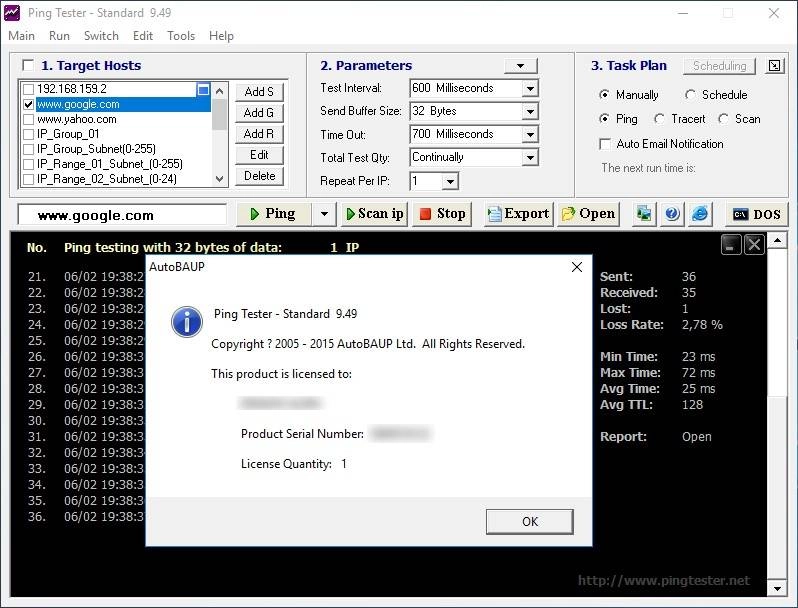 Как пользоваться Ping Tester 9.49 Standard / Professional + Database Edition v.9.25
