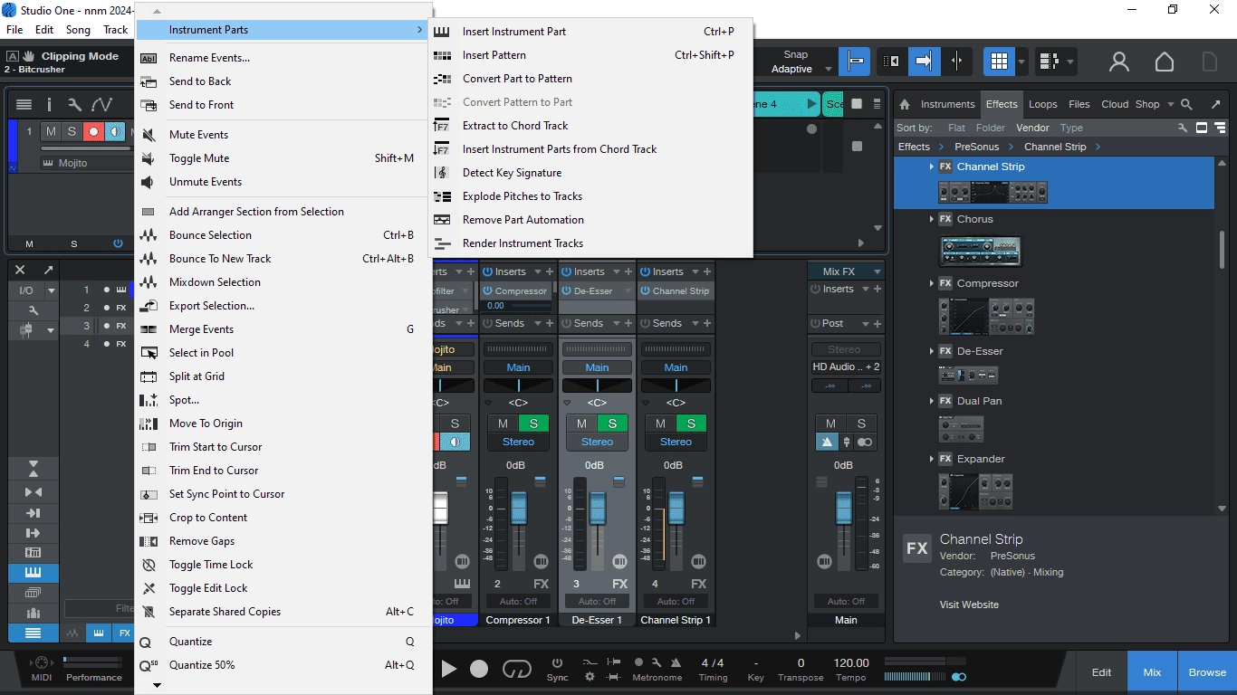 Как пользоваться PreSonus Studio One 7 Professional 7.0.0