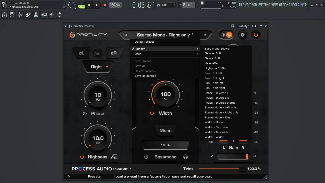 Как пользоваться Process Audio - Protility 1.1.0 VST 3, AAX