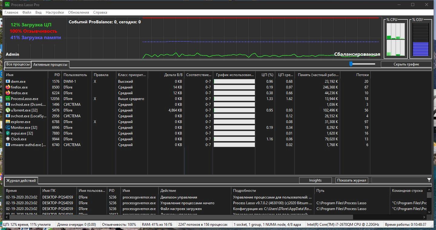 Как пользоваться Process Lasso 10.2.0.40 RePack by elchupacabra
