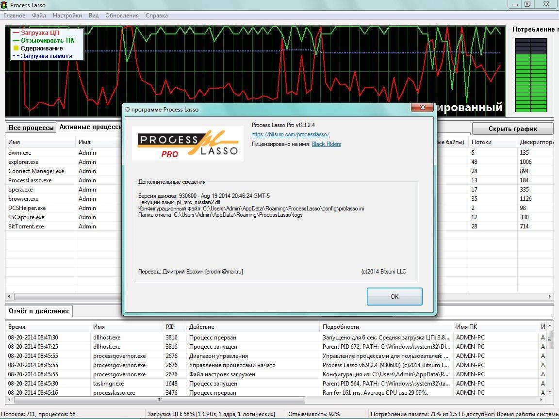 Как пользоваться Process Lasso Pro 6.9.2.4 Final RePack by D!akov