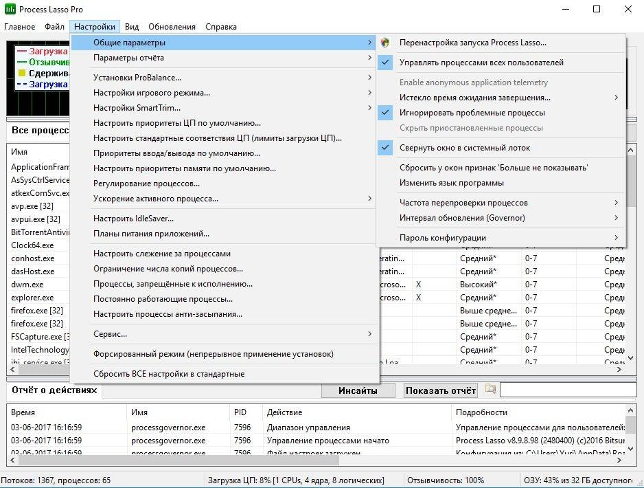 Как пользоваться Process Lasso Pro 9.6.0.68 RePack by D!akov