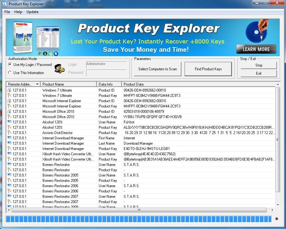 Как пользоваться Product Key Explorer 3.9.9.0