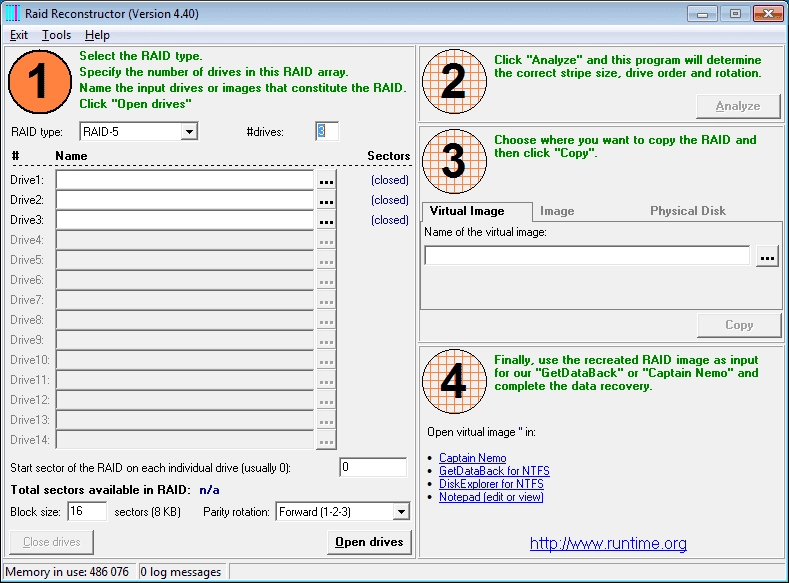 Как пользоваться Raid Reconstructor 4.40