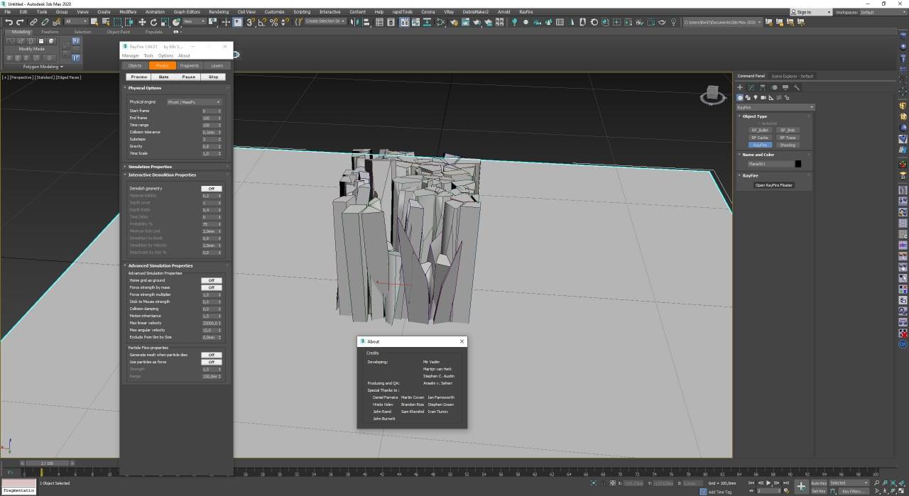 Как пользоваться RayFire 1.84 for 3ds max