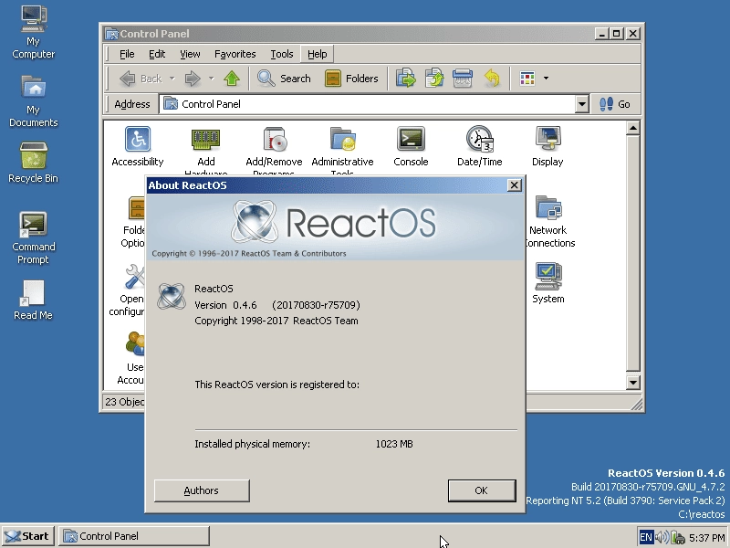 Как пользоваться ReactOS 0.4.6 2xCD