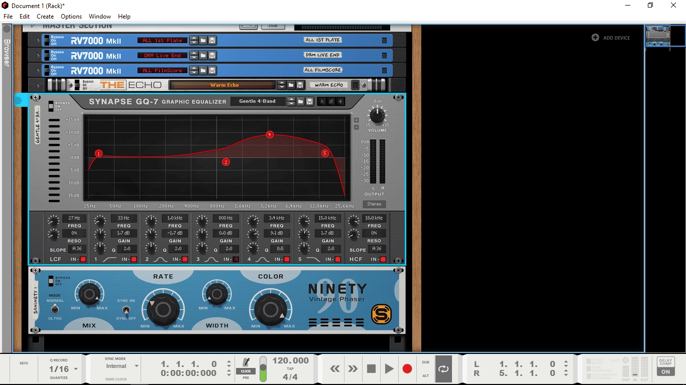 Как пользоваться Reason RE Synapse Audio Effects 09.2021