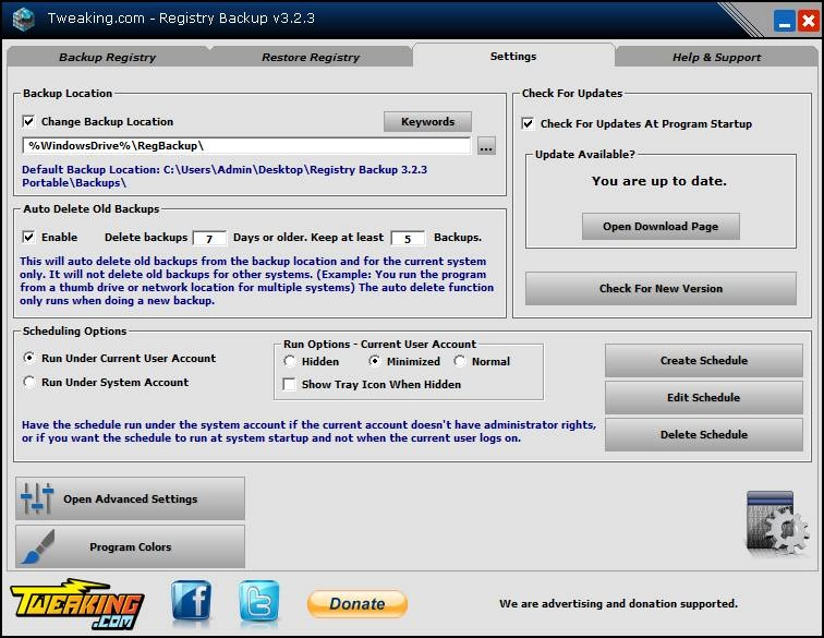 Как пользоваться Registry Backup 3.2.3 + Portable