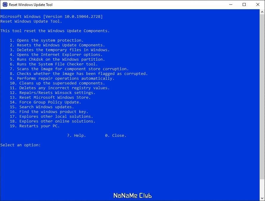 Как пользоваться Reset Windows Update Tool 11.1.0 Portable