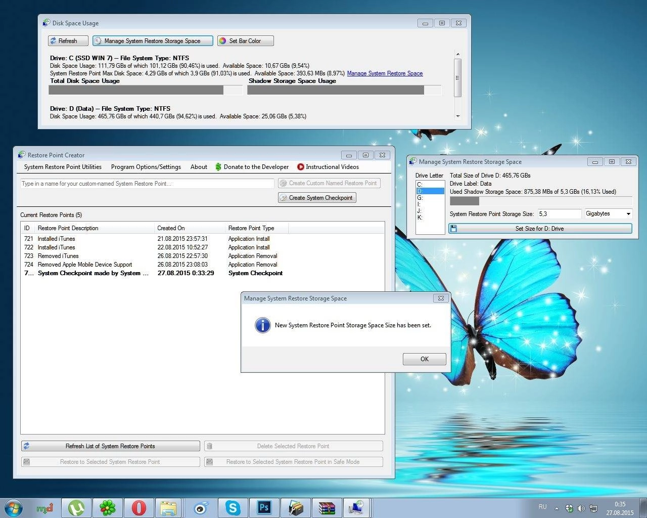 Как пользоваться Restore Point Creator 3.2 Build 15 + Portable