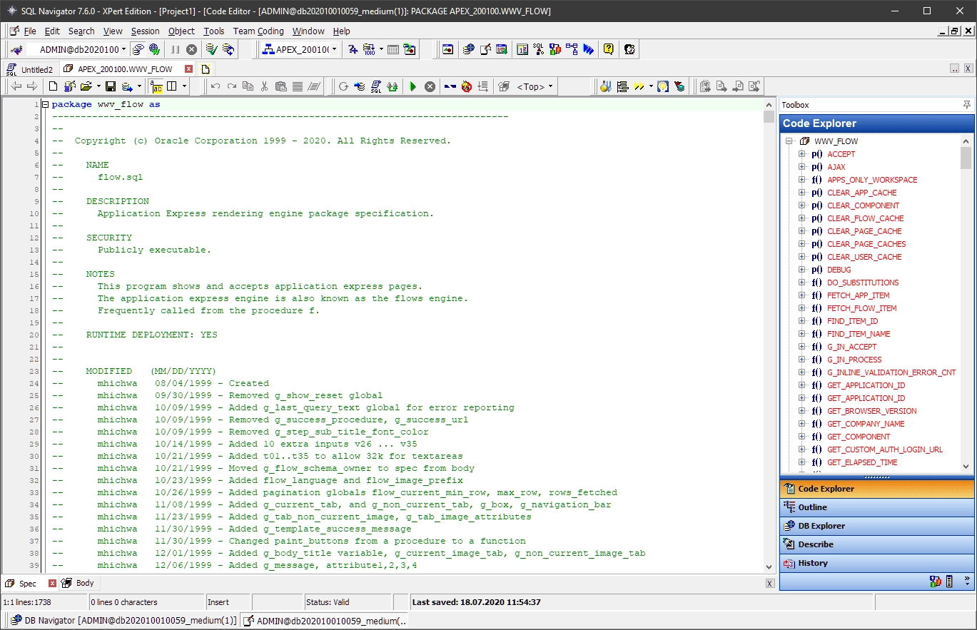 Как пользоваться SQL Navigator for Oracle XPert Edition 7.6.0.124