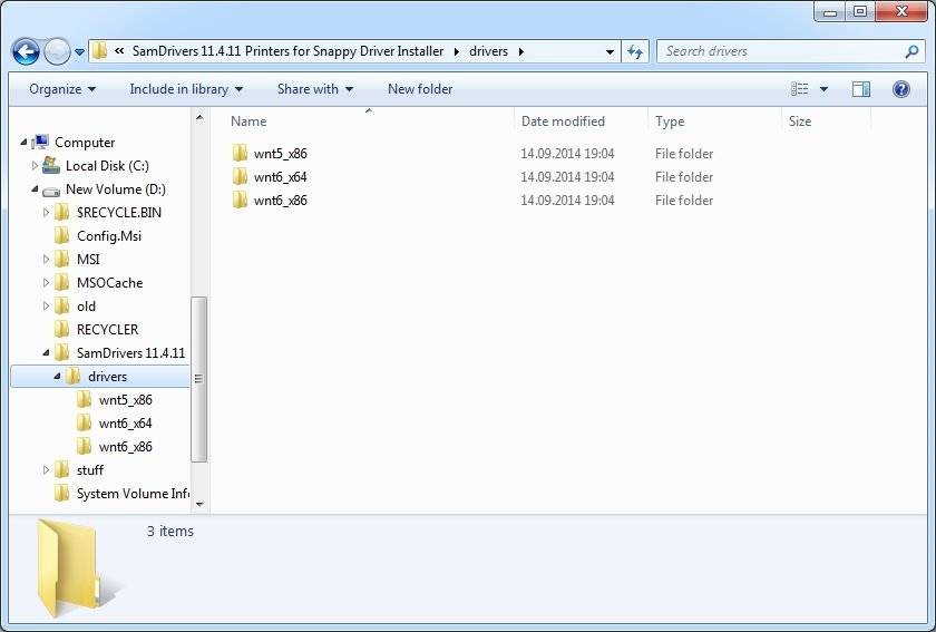 Как пользоваться SamDrivers 11.4.11 Printers for Snappy Driver Installer