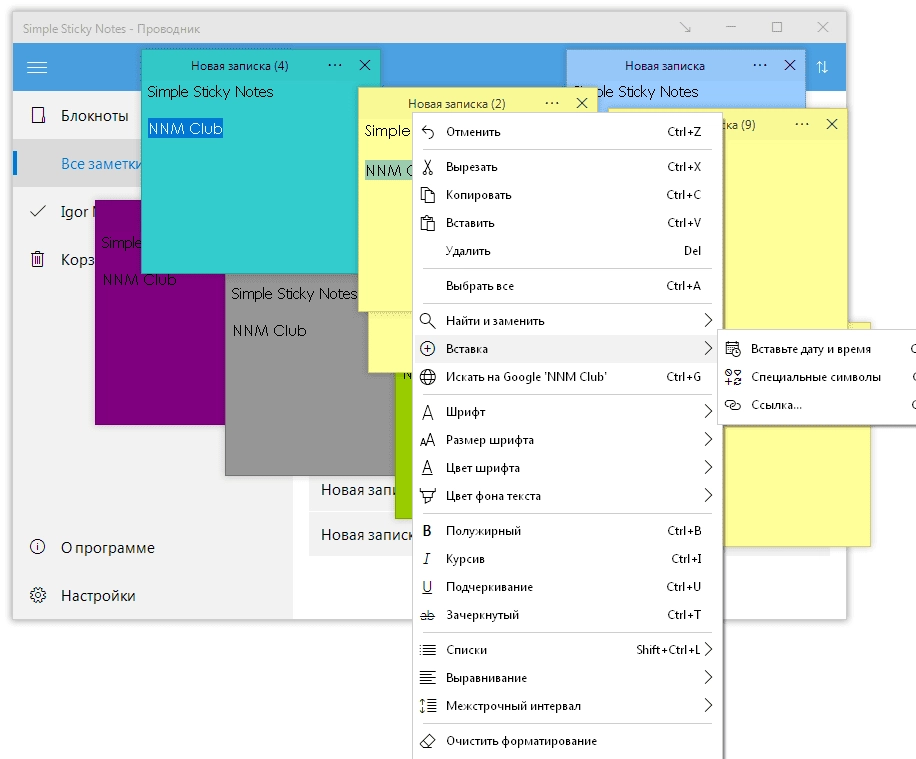 Как пользоваться Simple Sticky Notes 4.9.5