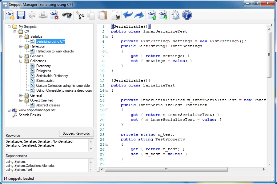 Как пользоваться SnippetManager 1.0 Portable