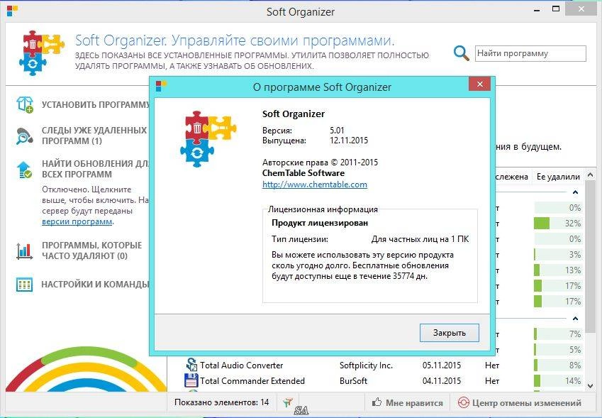 Как пользоваться Soft Organizer 5.01 Final RePacK by KpoJIuK
