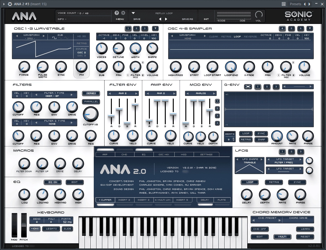 Как пользоваться Sonic Academy - ANA 2 2.0.81 VSTi, AAX