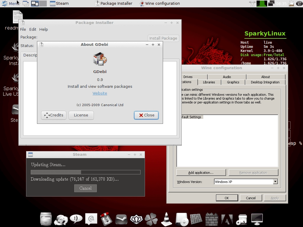 Как пользоваться SparkyLinux 3.4 “GameOver” 2xDVD