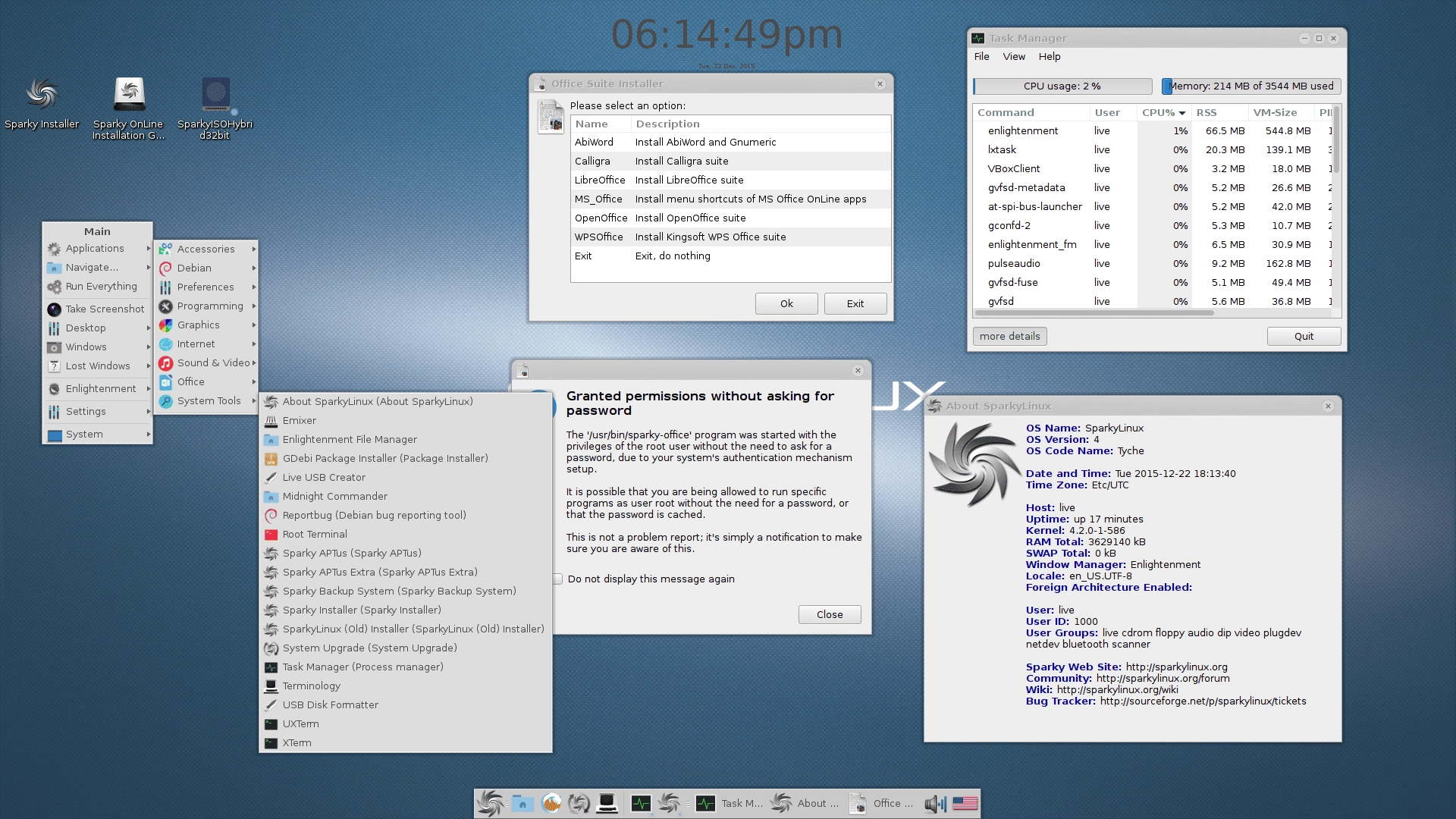 Как пользоваться SparkyLinux 4.2 Tyche 7xDVD