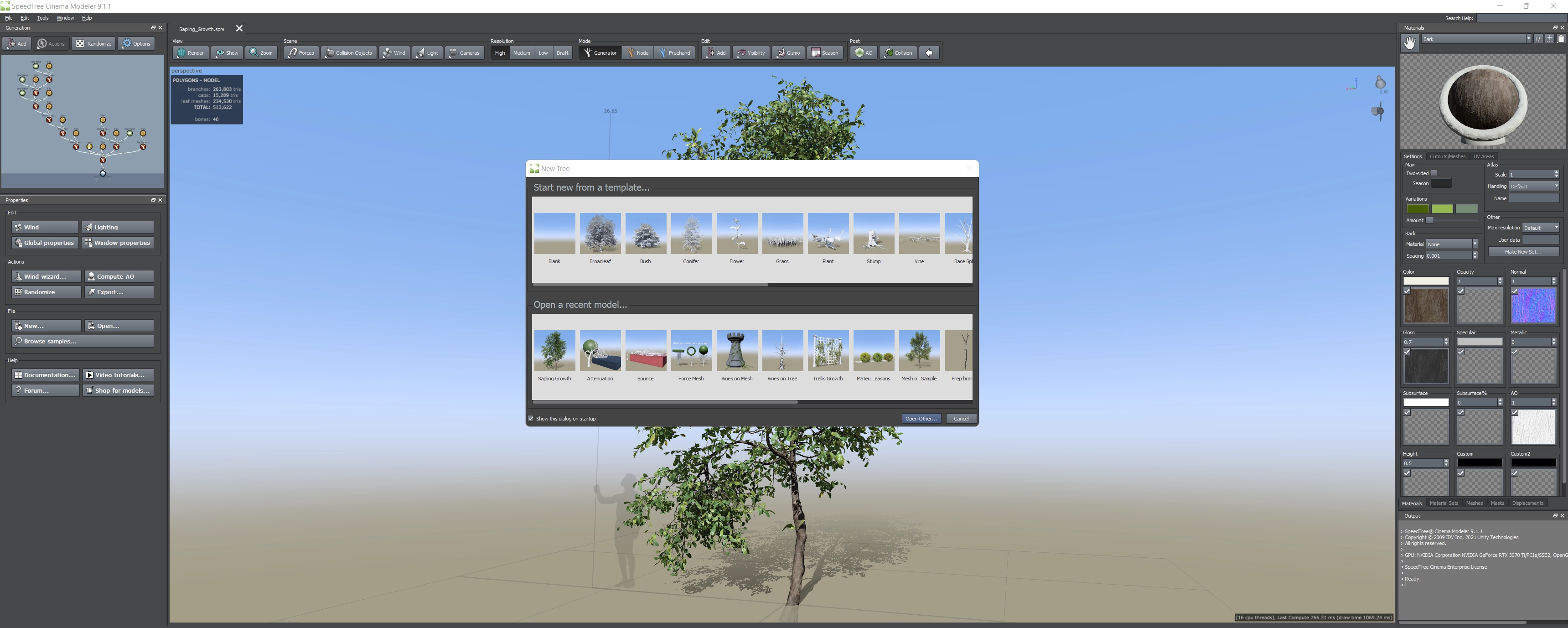 Как пользоваться SpeedTree Modeler v9.1.1 Cinema Edition Win x64