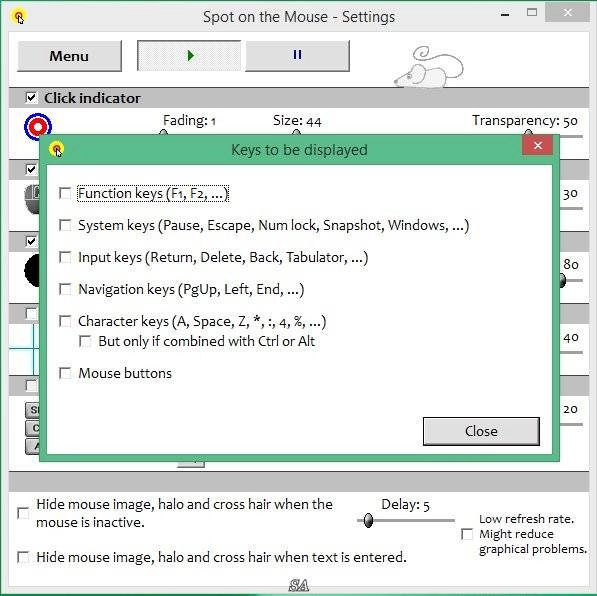 Как пользоваться SpotOnTheMouse 2.6.0