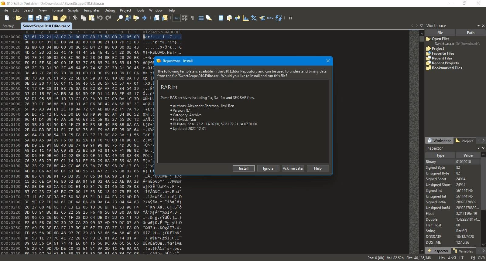 Как пользоваться SweetScape 010 Editor 15.0.2 + Portable