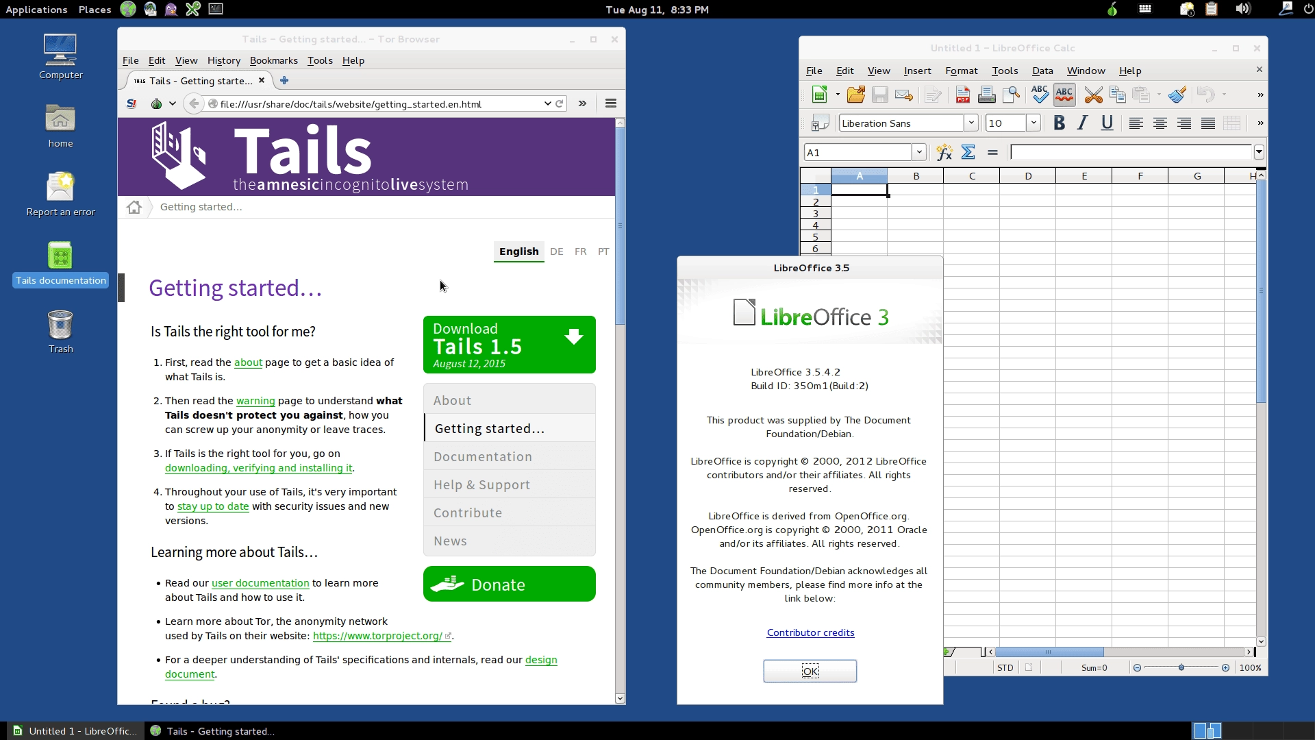 Как пользоваться Tails 1.5 1xDVD