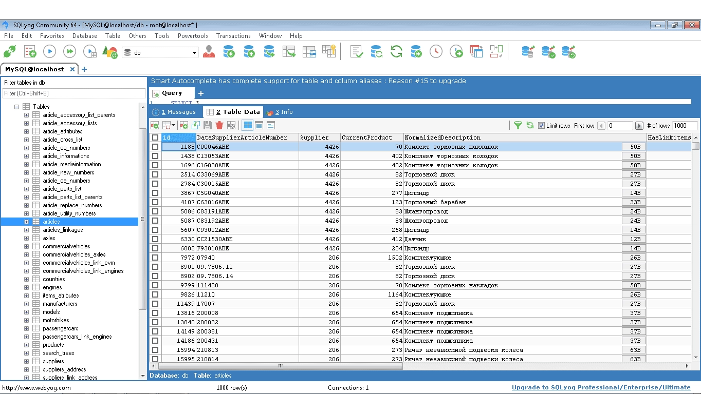 Как пользоваться Tecdoc в MySQL 1Q.2018 + Фото + кроссы