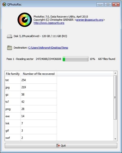 Как пользоваться TestDisk & PhotoRec 7.1 Stable Portable