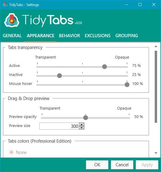 Как пользоваться TidyTabs 1.2.0