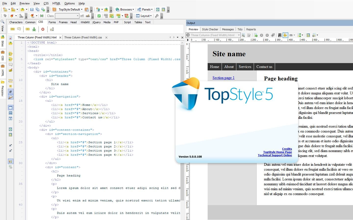 Как пользоваться TopStyle 5.0.0.108