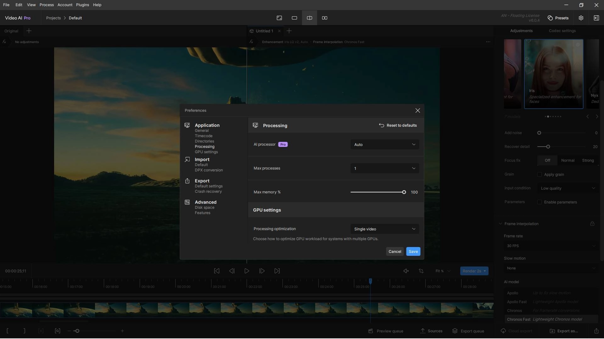Как пользоваться Topaz Video AI Pro 6.0.4 RC