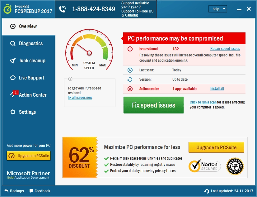 Как пользоваться TweakBit PCSpeedUp 1.8.2.14