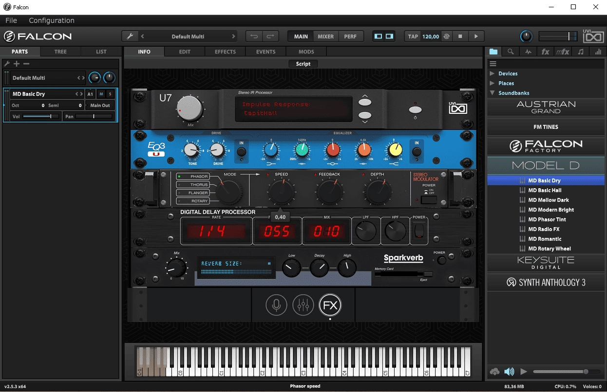Как пользоваться UVI - Model D Falcon 1.6