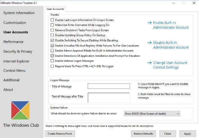 Как пользоваться Ultimate Windows Tweaker 4.1 Portable