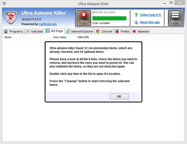 Как пользоваться Ultra Adware Killer 6.1.0.0