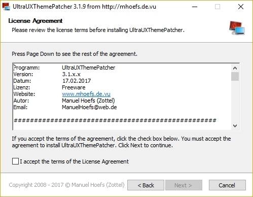 Как пользоваться UltraUXThemePatcher 3.1.9