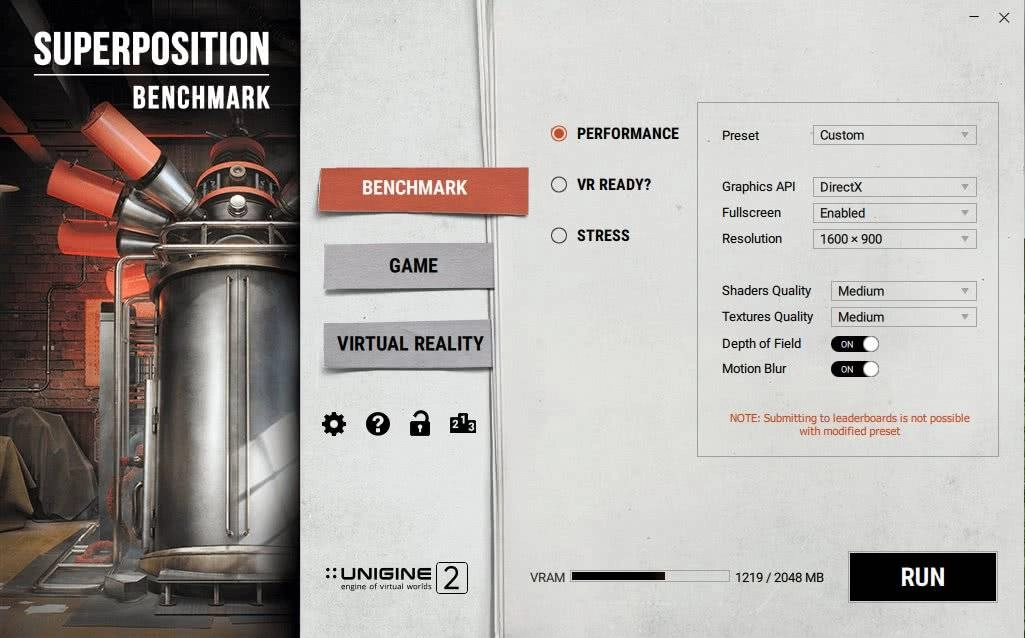 Как пользоваться Unigine Superposition Benchmark 1.1 Basic Edition