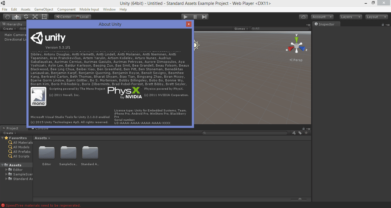 Как пользоваться Unity3D Pro 5.3.1f1