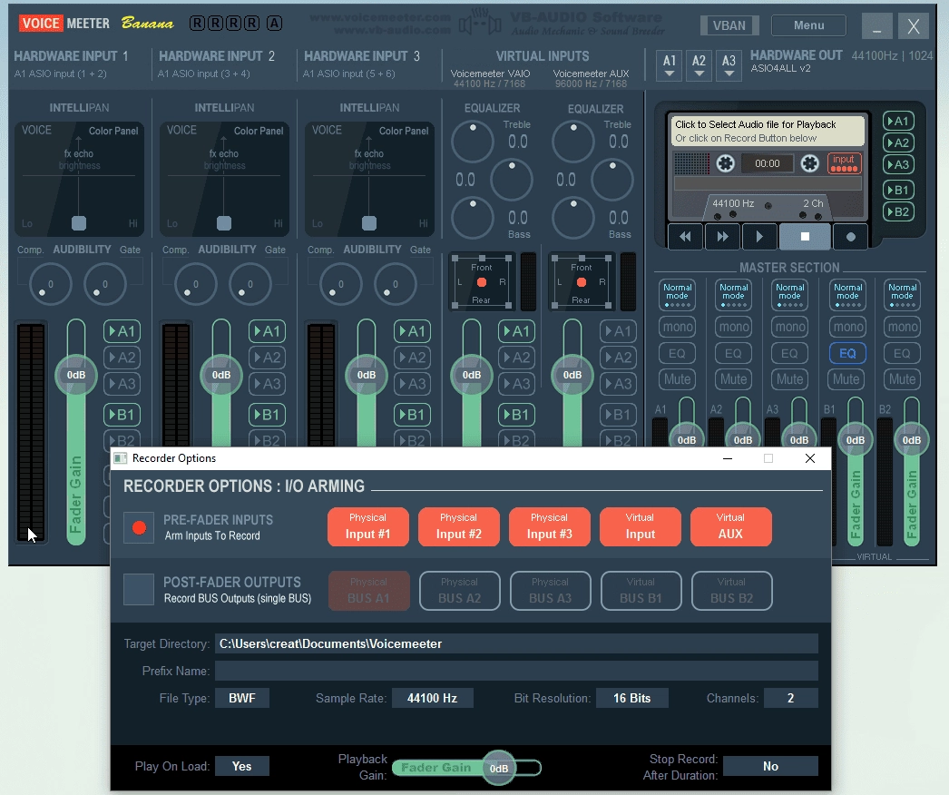Как пользоваться VB-Audio VoiceMeeter Banana 2.0.3.1