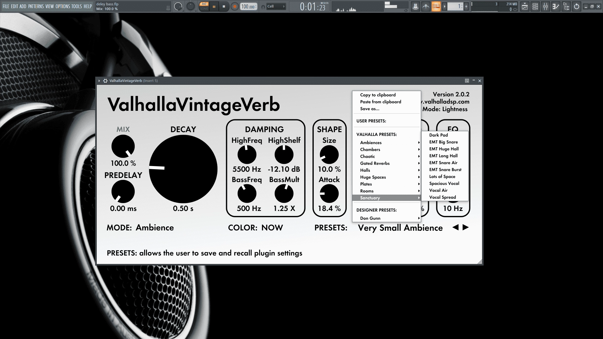 Как пользоваться Valhalla DSP - Valhalla VintageVerb 2.0.2 VST, VST3, AAX