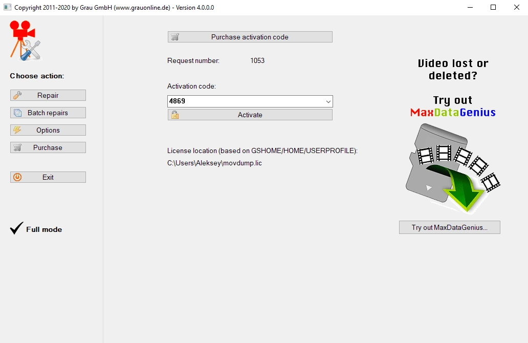 Как пользоваться Video Repair Utility 4.0.0.0 Portable