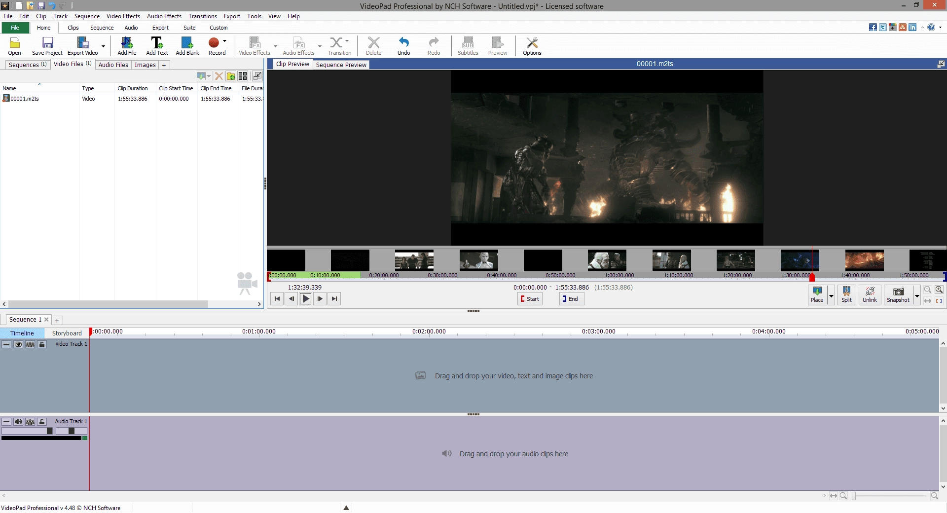 Как пользоваться VideoPad Professional 4.48