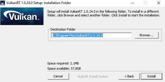 Как пользоваться Vulkan Run Time Libraries 1.0.24.0