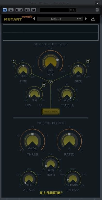 Как пользоваться W. A Production - Mutant Reverb v1.0.1 VST, VST3, AAX, x86 x64 Retail