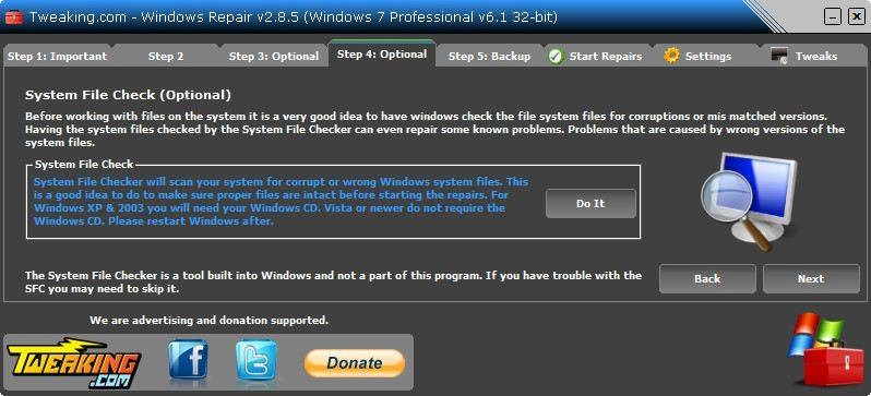 Как пользоваться WINDOWS REPAIR 2.8.5 + PORTABLE