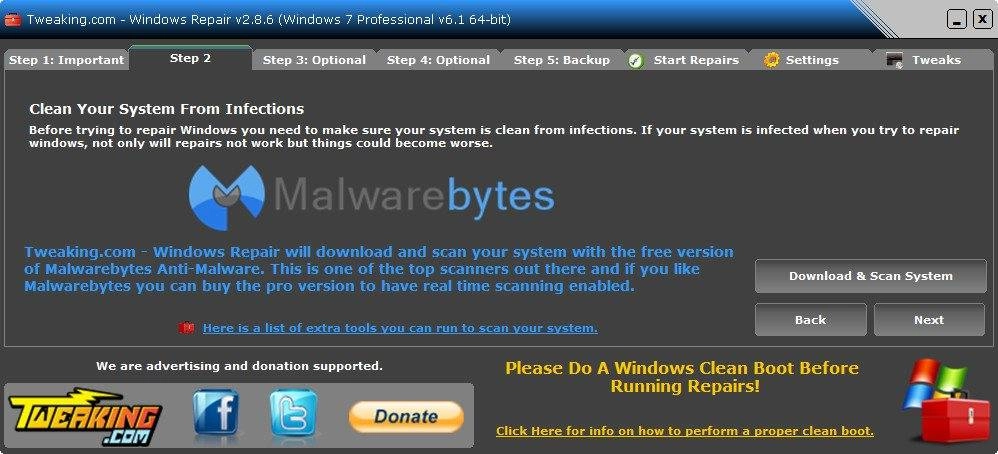 Как пользоваться WINDOWS REPAIR 2.8.6 + PORTABLE